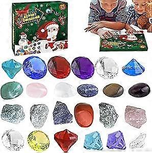Advent Calendar Rocks - Calendars Countdown Toy with Ore - Rocks Advent Calendar Crystals, Toy Advent Calendar for Girls, Christmas Party Favor Gifts