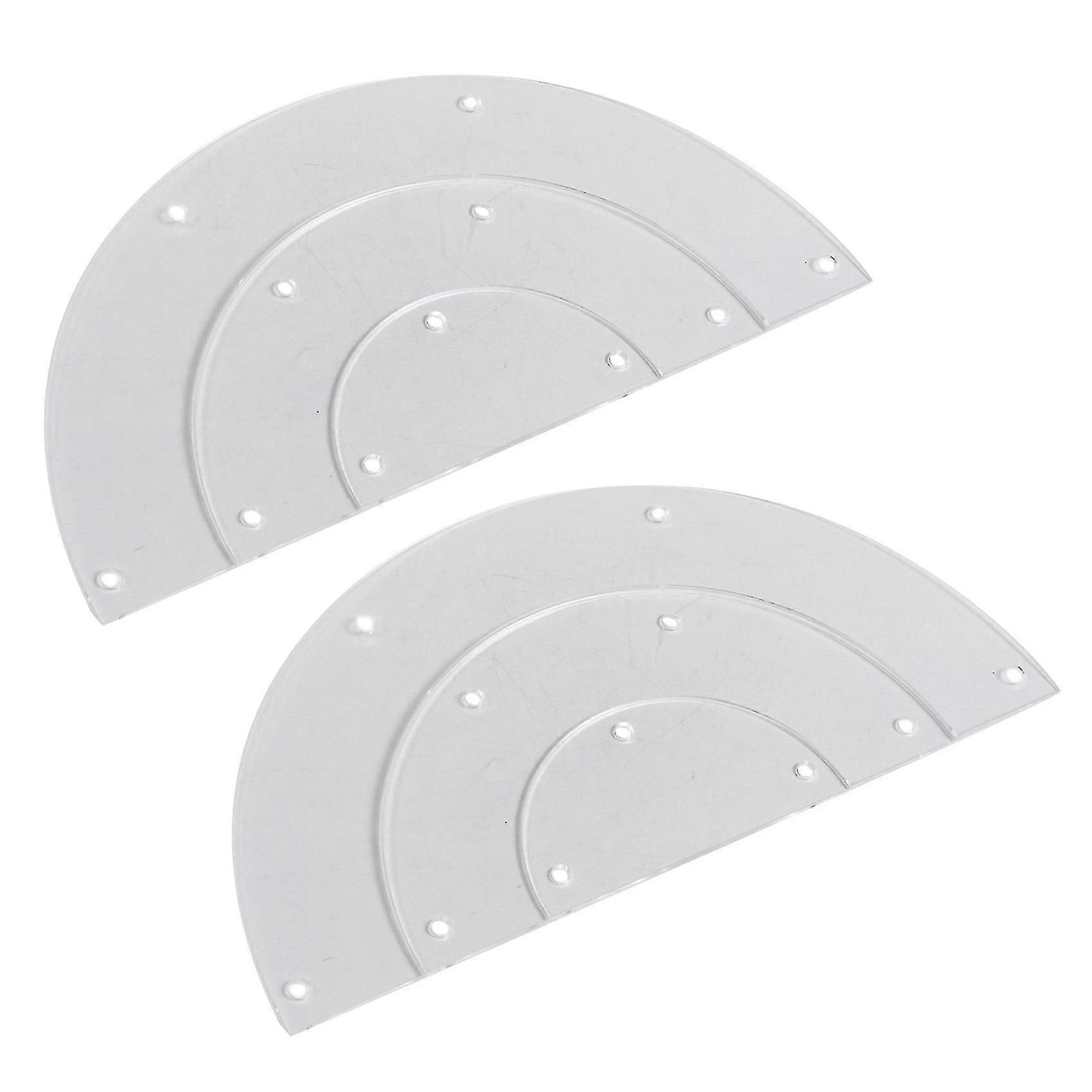 2x 3-tier Clear Acrylic Semicircle Round Cupcake Dessert Display Stand