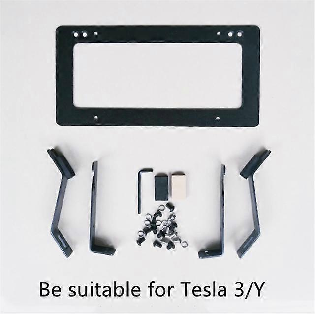 License Plate Frame For Tesla Model 3 Model Y 2017-2021  Modification Free Perforation American License Plate Mounting Holder