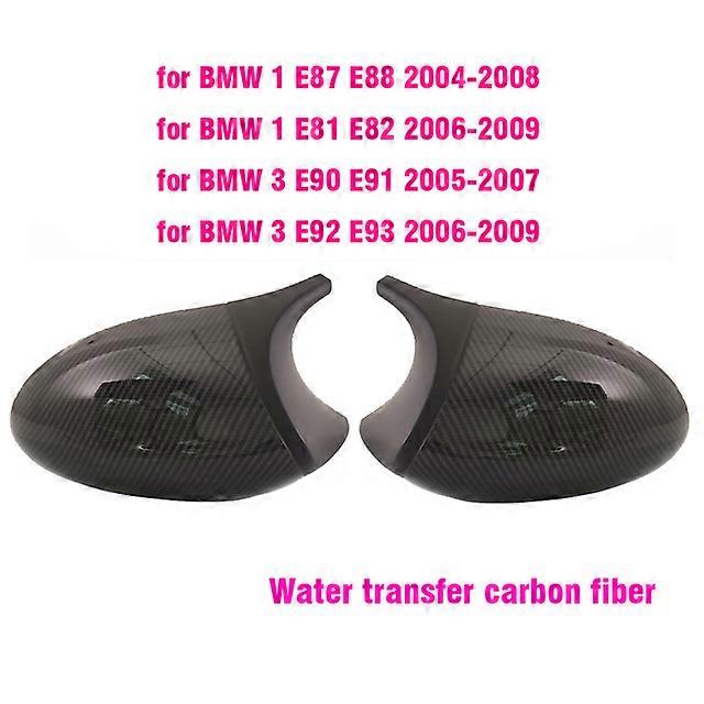 Rearview Mirror Covers for Bmw 1 3 Series E90 E91 E92 E93 E80 E81 E87 E88 Rear-View Carbon Fiber Gloss Black