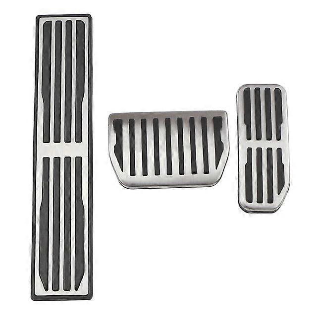 Aluminum Alloy Car Accelerator Pedal Cover Brake Clutch Pedals Pads Non-Slip Accessories for Jaguar XE F-PACE XEL E-PEAC Silvery
