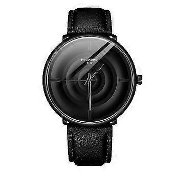 Fashion S^imple Black Blue Whtie Luxury Hollow Leather Strap Mechanical Watch Wrist Clock Retro