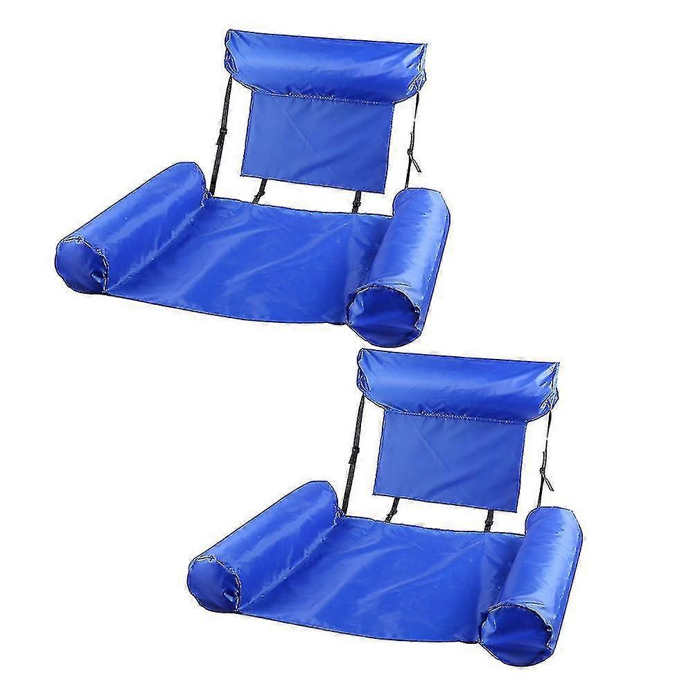 2pcs Water Floating Hammock Inflatable Swimming Pool Float Lounge Foldable Water Floating Chair Inflatable Rafts Lounger Bed For Adults And Kids