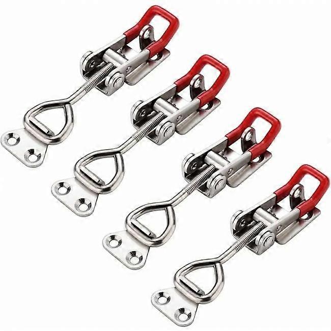 4 Pieces Clamping Latches, Load Capacity Up to 180kg/400lb, Adjustable Toggle Latches, GH-4001 Toggle Latch, Box Latch, Adjustable Clamping Toggle Cla