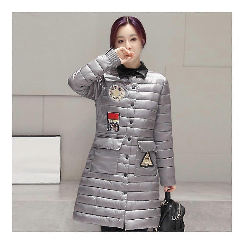 Vinter Slim Light Tunna Dunjacka Dam Mellan Lång