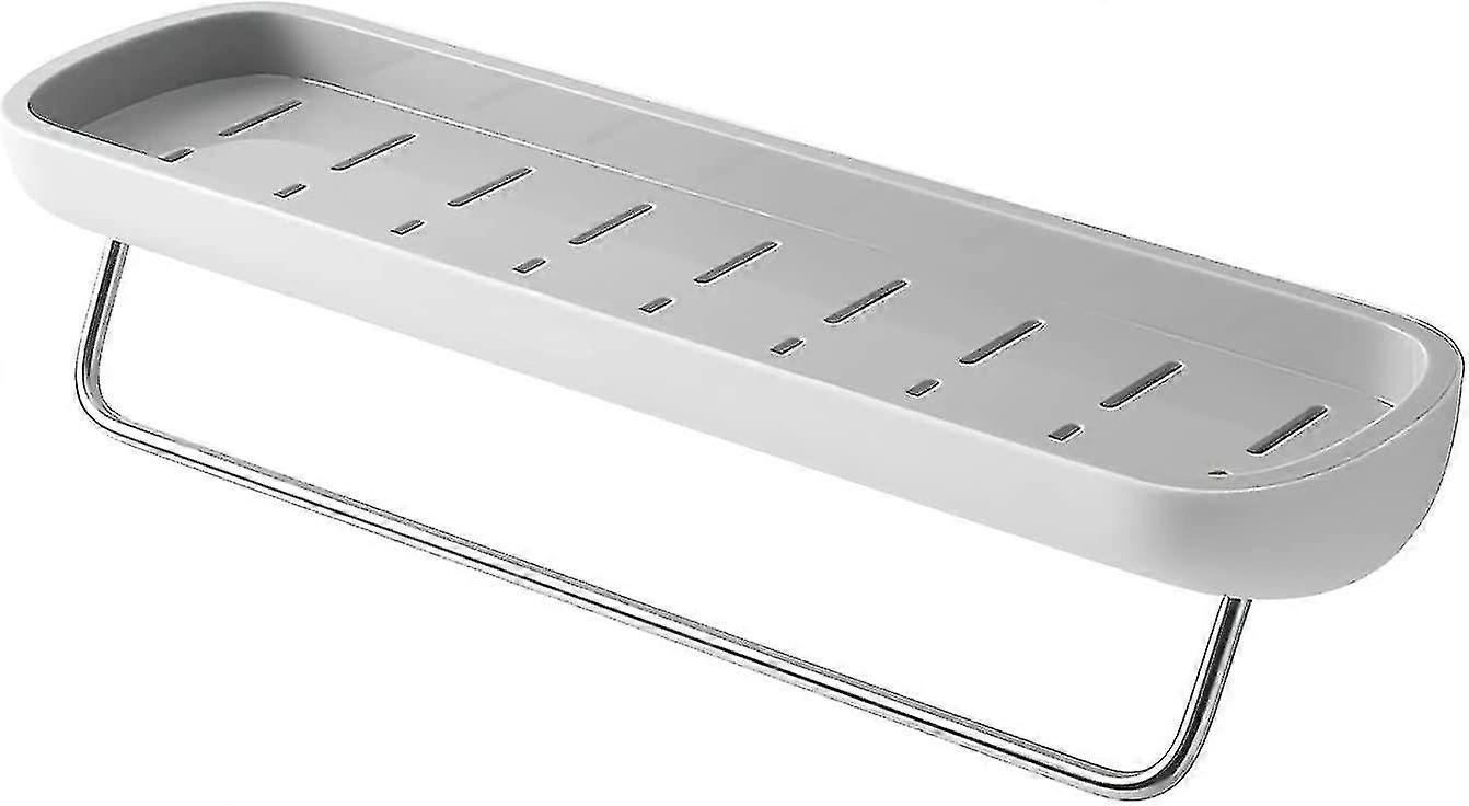 Bathroom Shelf Organizer Wall Mounted Accessories Classic Grey