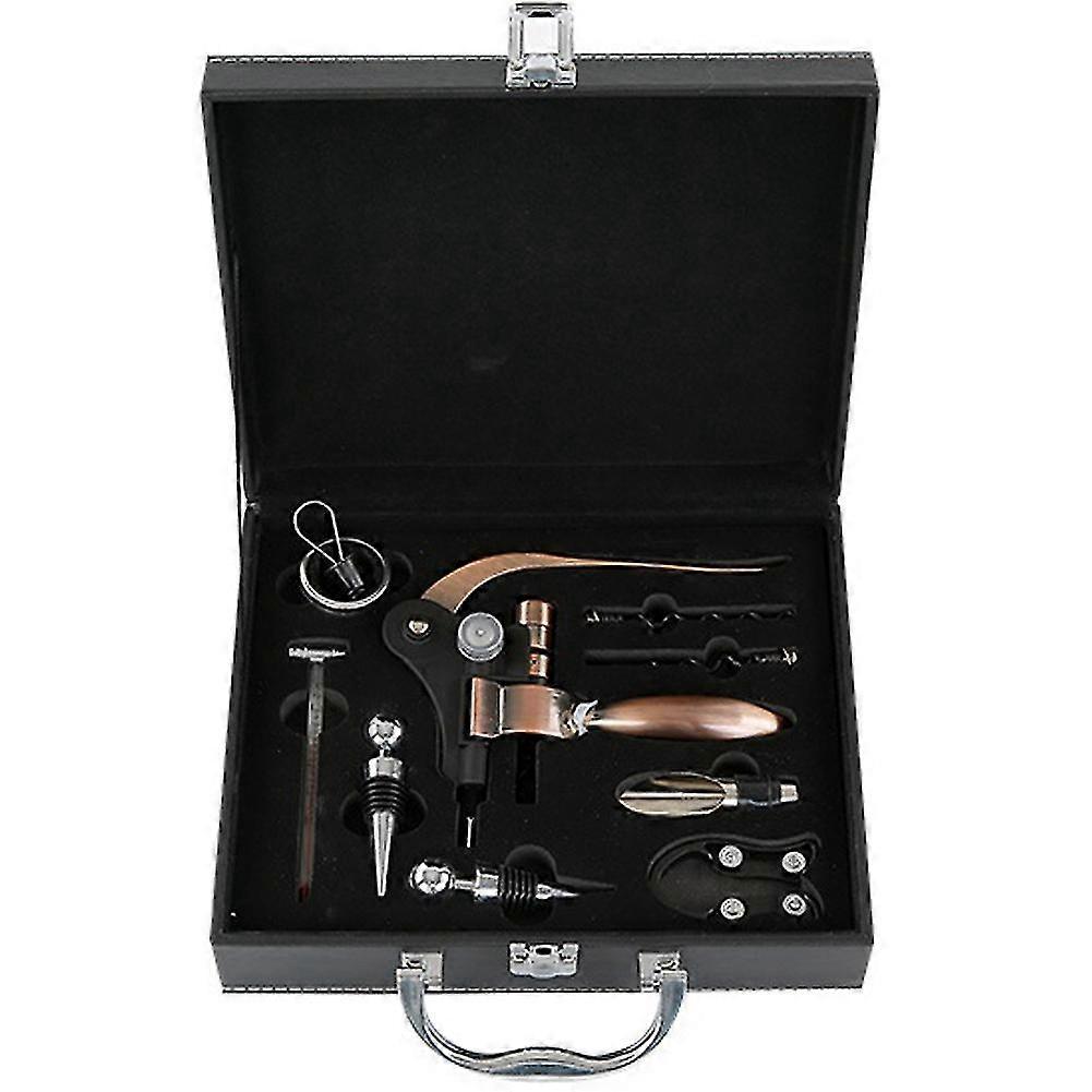 Wine Opener Set Premium Leather Box Rabbit Corkscrew Wine Bottle Opener,wine Pourer Gift Set