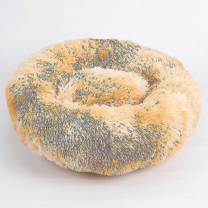 Super Soft Yellow Round Dog Bed 60cm