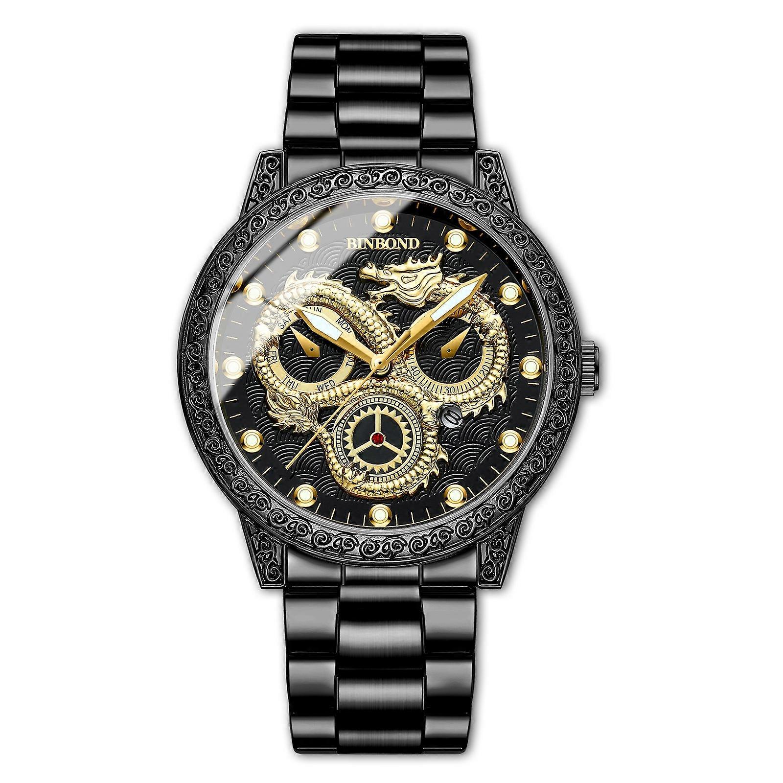 BINBOND B3030 Watch Black Steel-Black