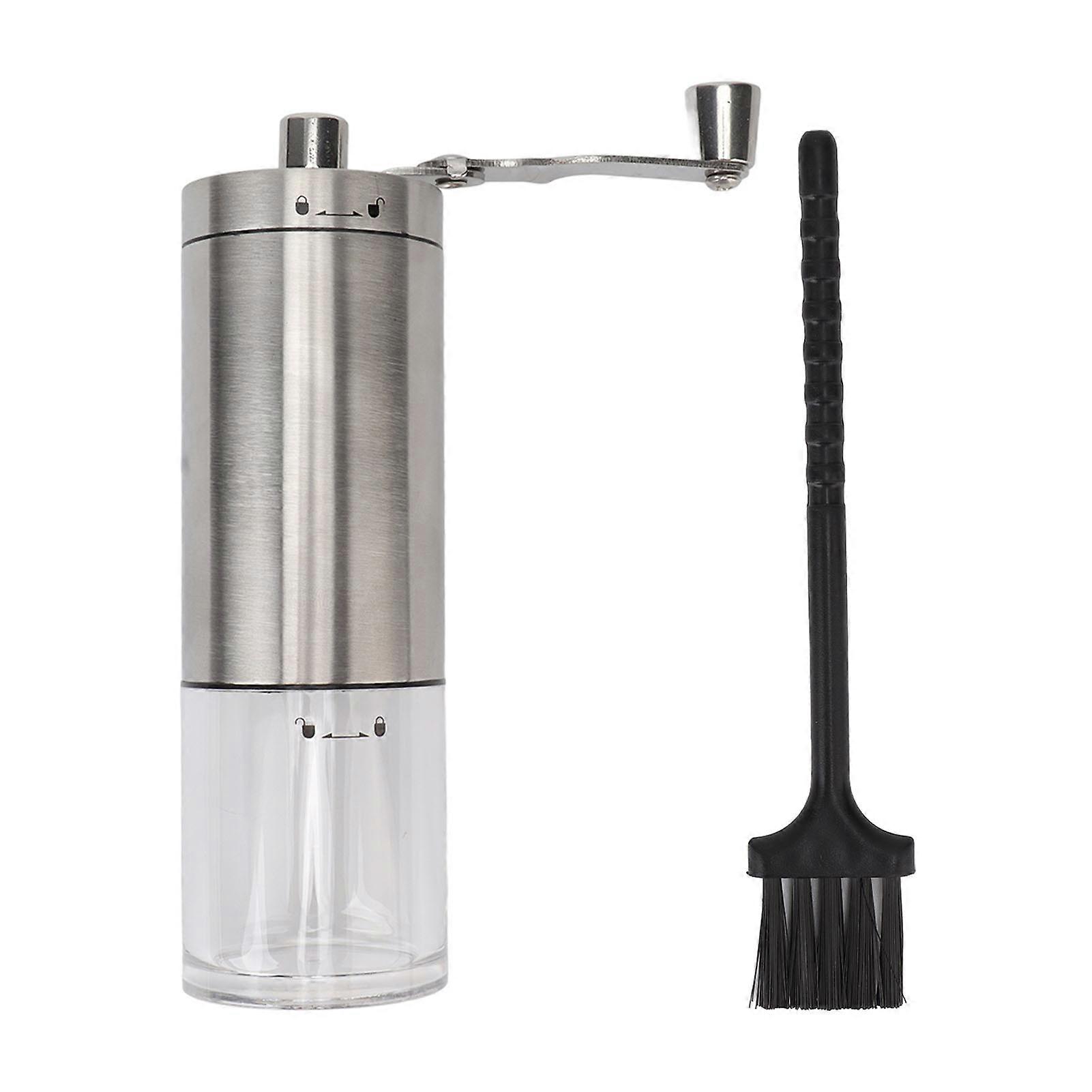 Manual Coffee Grinder Stainless Steel Adjustable Grind Size Detachable Manual Bean Grinder for Home Office Cafe