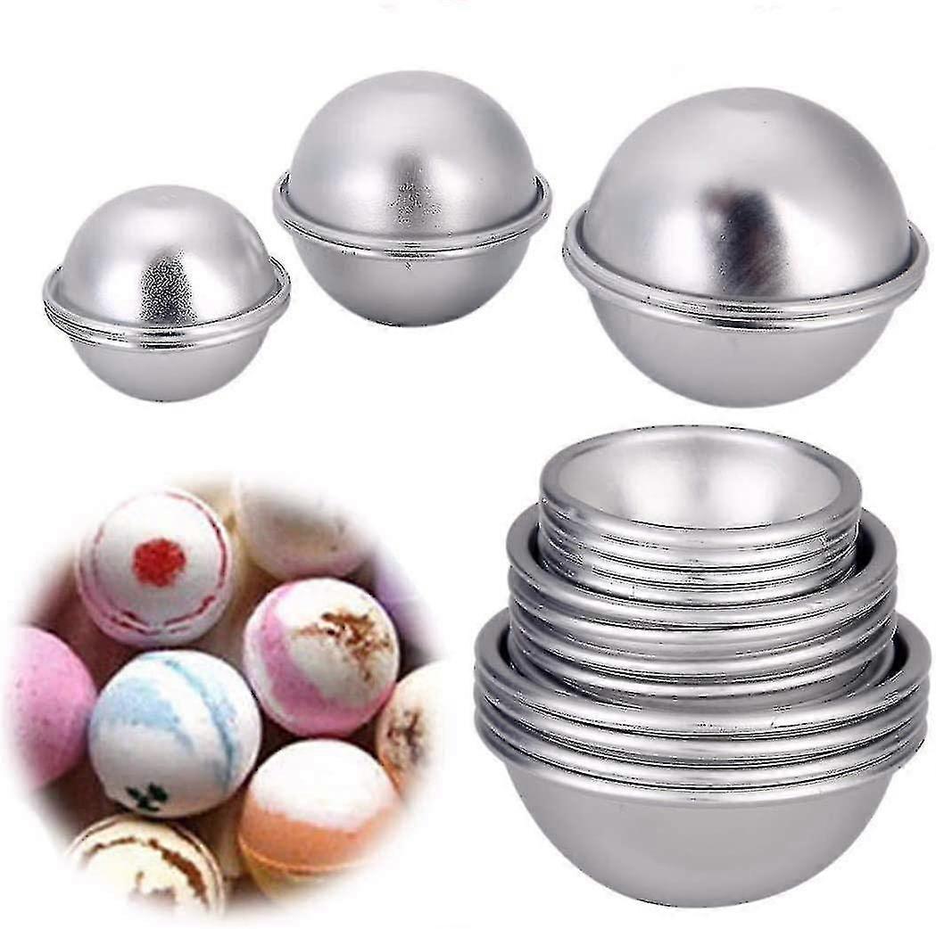 16pcs Bath Bomb Molds Set, Diy Metal Bath Bomb Mold For Cake Candle Crafting