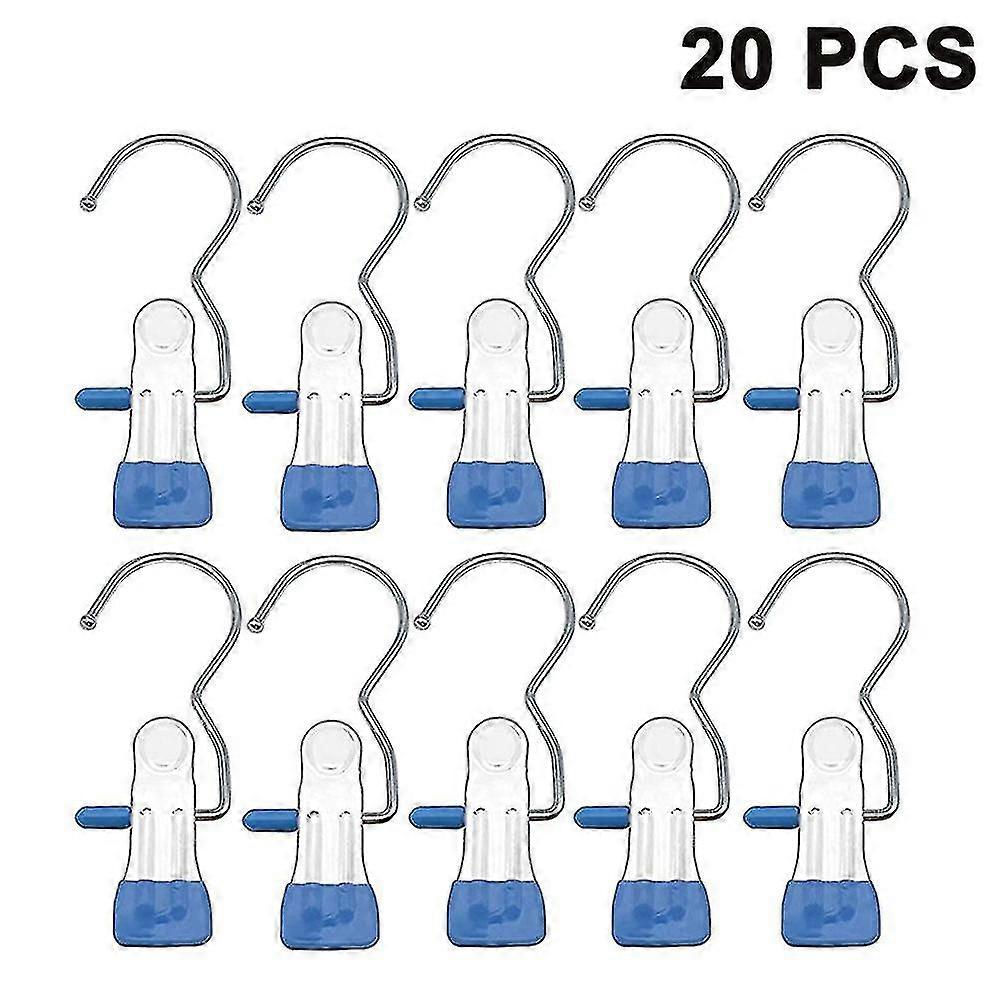 Portable Laundry Hook Boot Clips/less Hanging Clothes Pins 20pcs