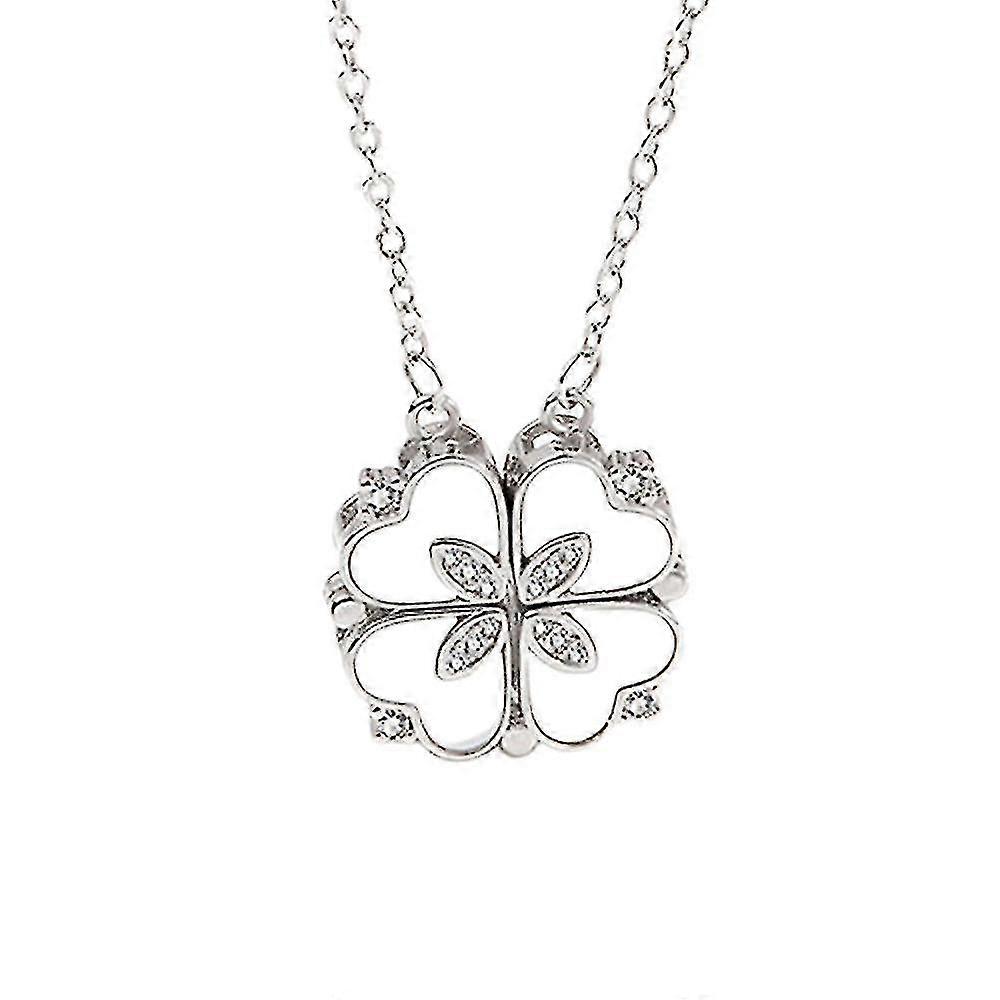 Love White Shell Four Leaf Clover Necklace