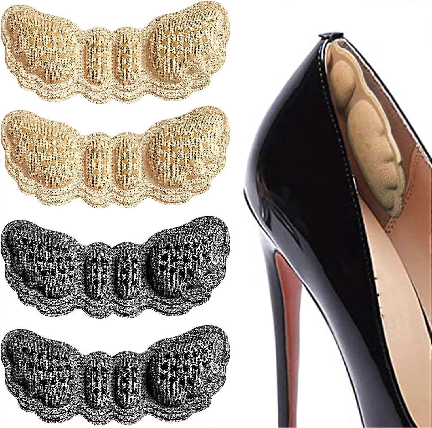 4 pairs of heel cushions, heel support shoes too big, self-adhesive heel cushion, non-slip heel pads, insole