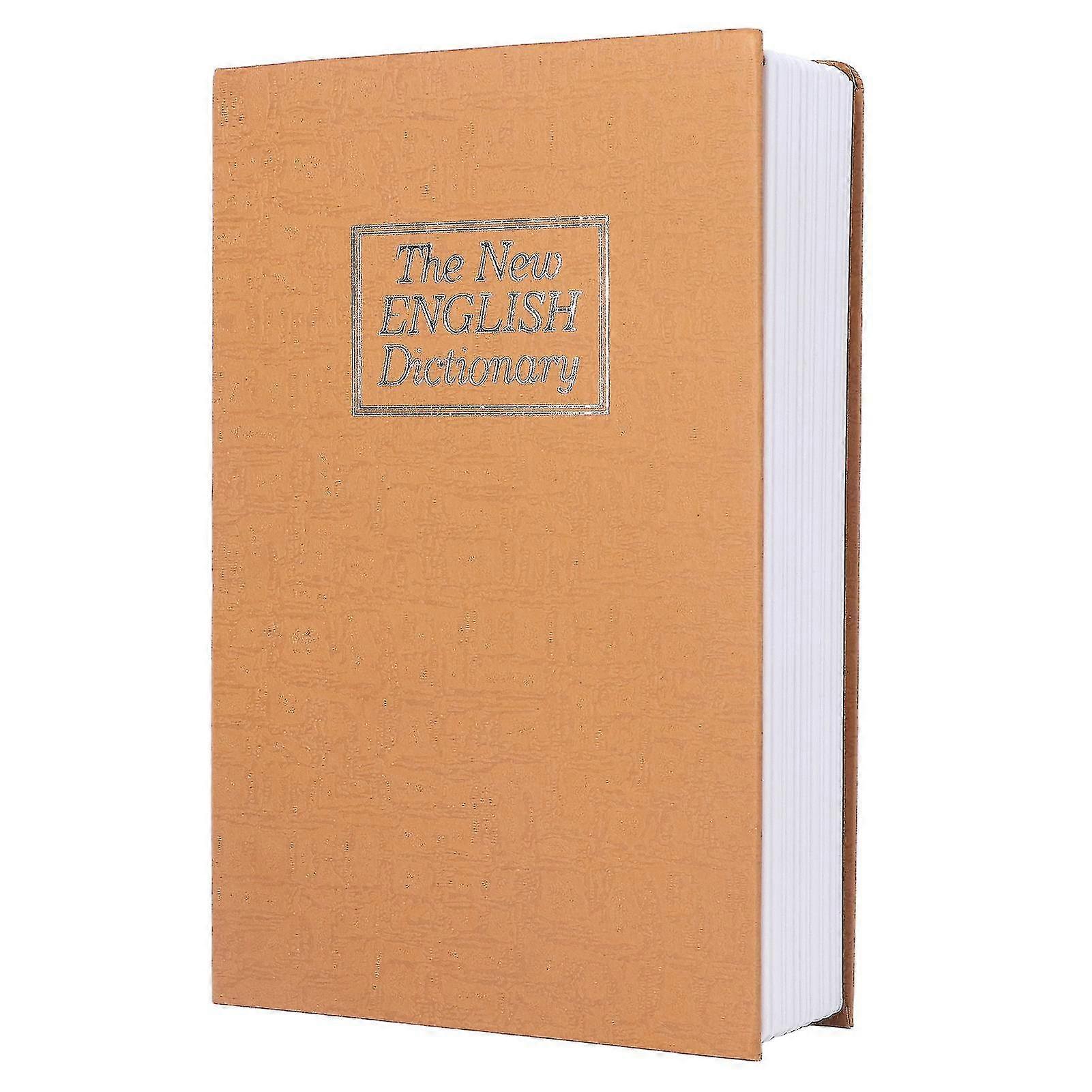 Combination Lock Book Safe Case for Jewelry, Bank Cards, Money - Brown