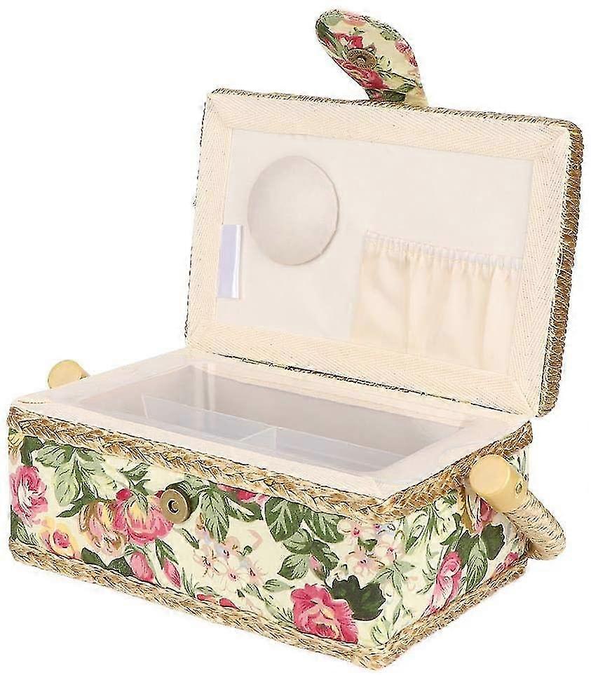 Home Fabric Handcraft Sewing Basket Thread Storage Box