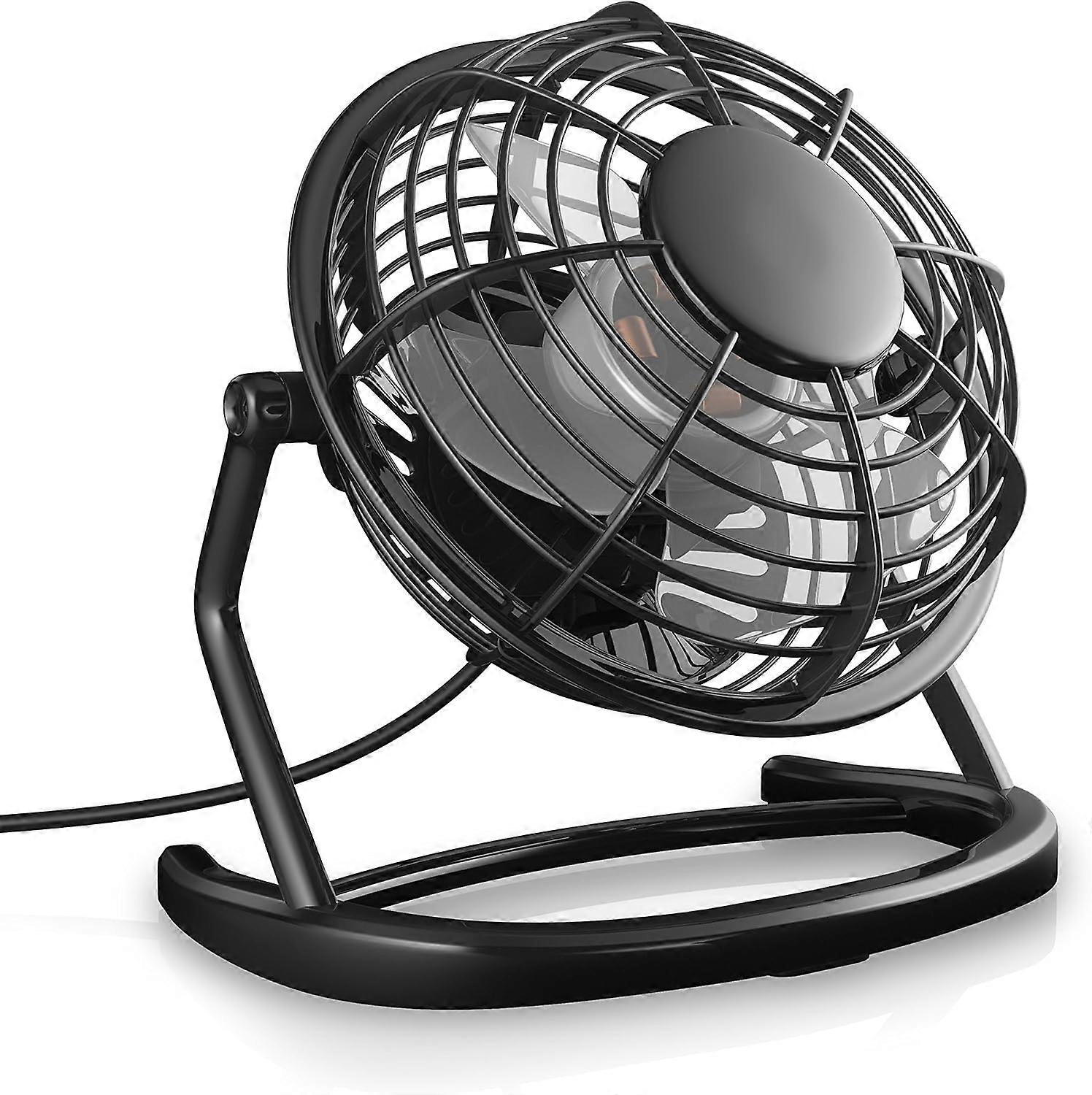 USB fan - table fan fan - ideal for the desk including on-off switch - in black