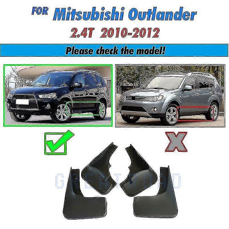 Front Rear Molded Car Mud Flaps For Mitsubishi Outlander 2010 2011 2012 Mudflaps Splash Guards Mud Flap Mudguards Fender