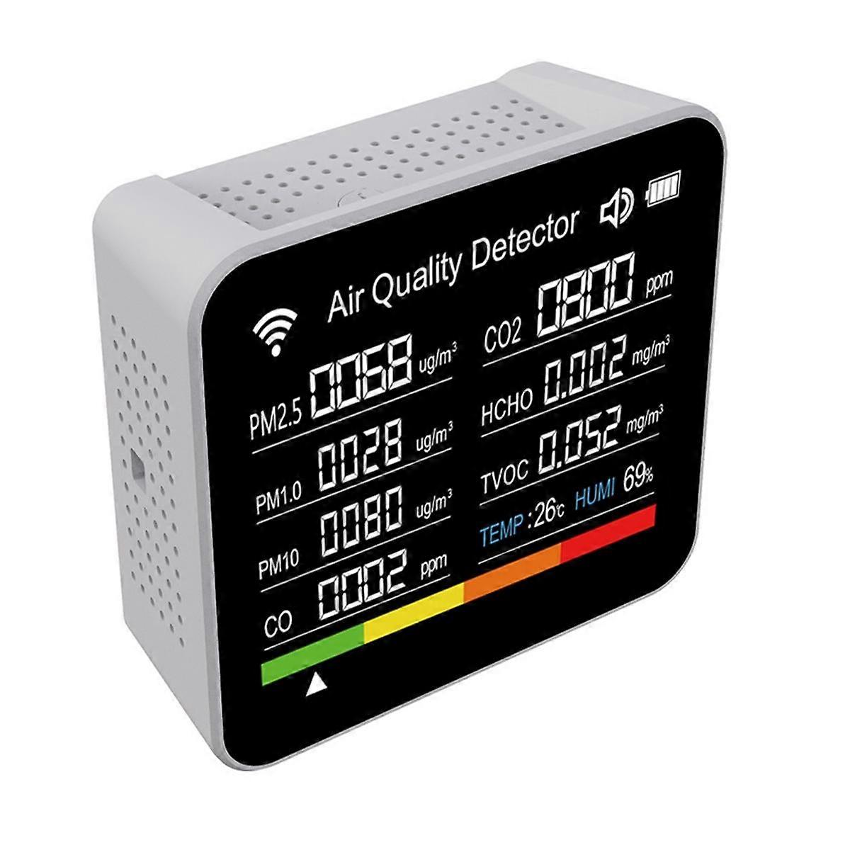 14 in 1 Luftqualitätsmonitor Tuya WIFI CO / CO2 Detektor Echtzeitüberwachung BIG Display Home Air Test Kits APP Control A