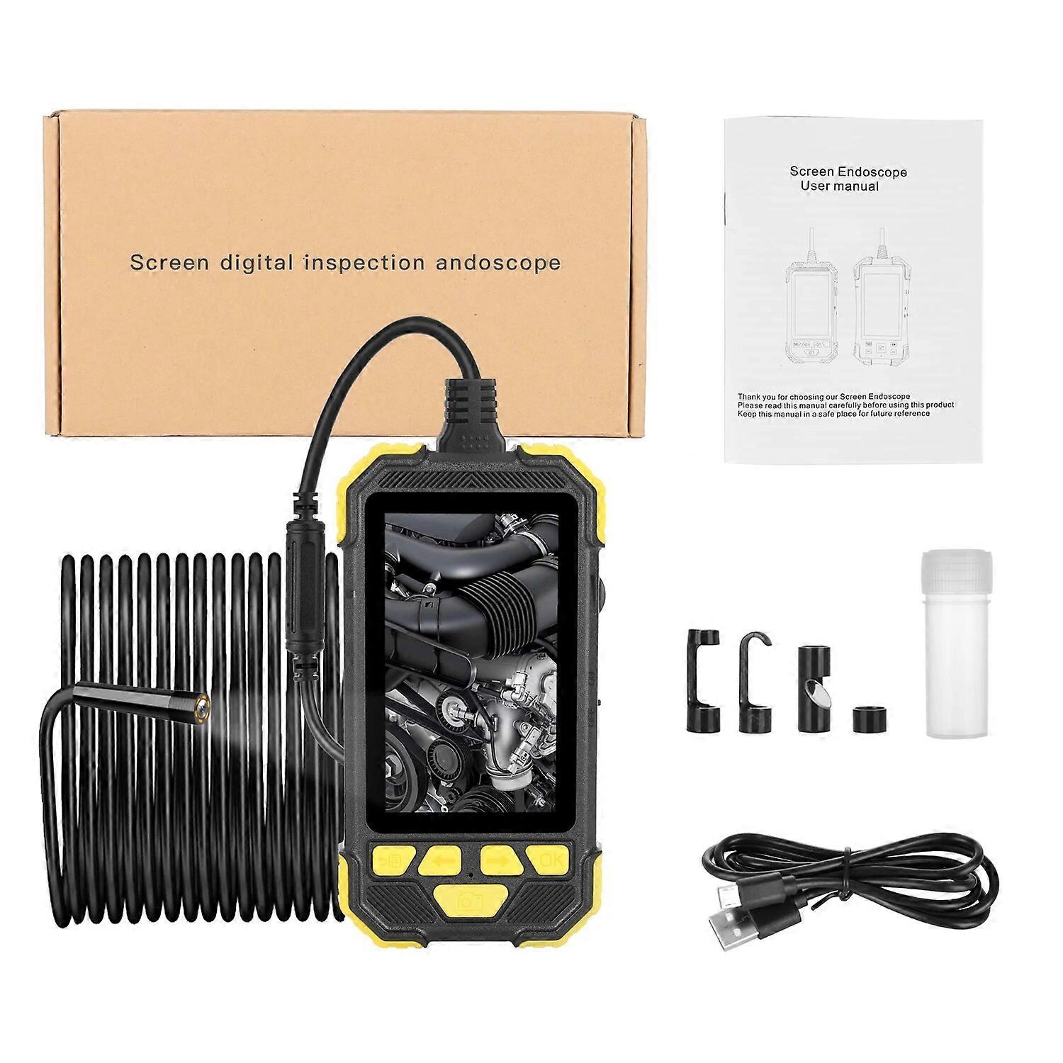3.9mm Lens Industrial Endoscope 1080P 4.3 '' IPS Digital Borescope Inspection Camera IP67 Waterproof Snake Camera