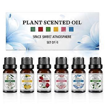 6PCS Aromatherapie Etherische Oliën Gift Pure Essentiële Oliën Set Natuurlijke Plant Aroma Etherische Olie