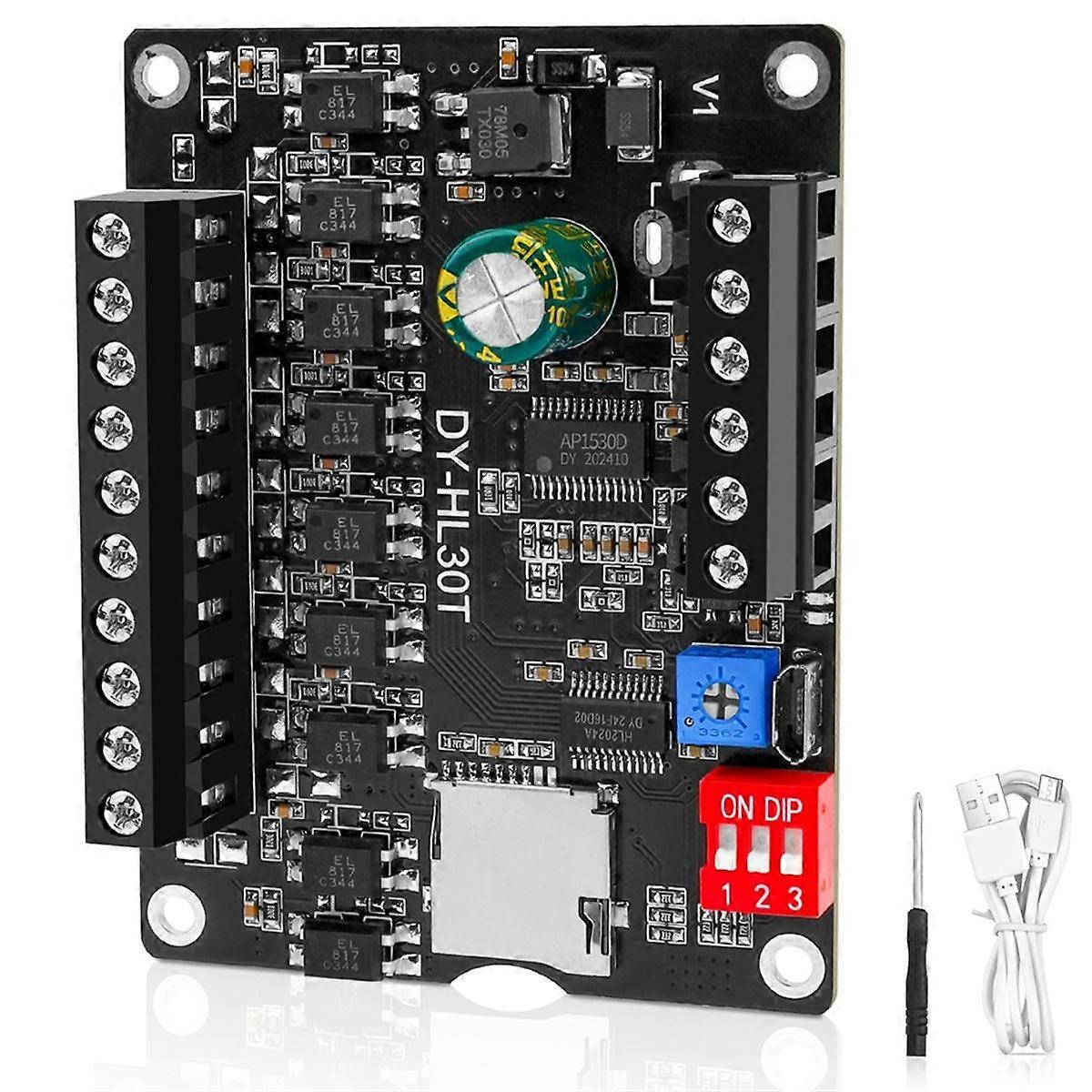 30W Digital Voice Recorder Module with Playback - High-Fidelity Sound Control, Supports TF Card WAV DC 12V 24V MP3