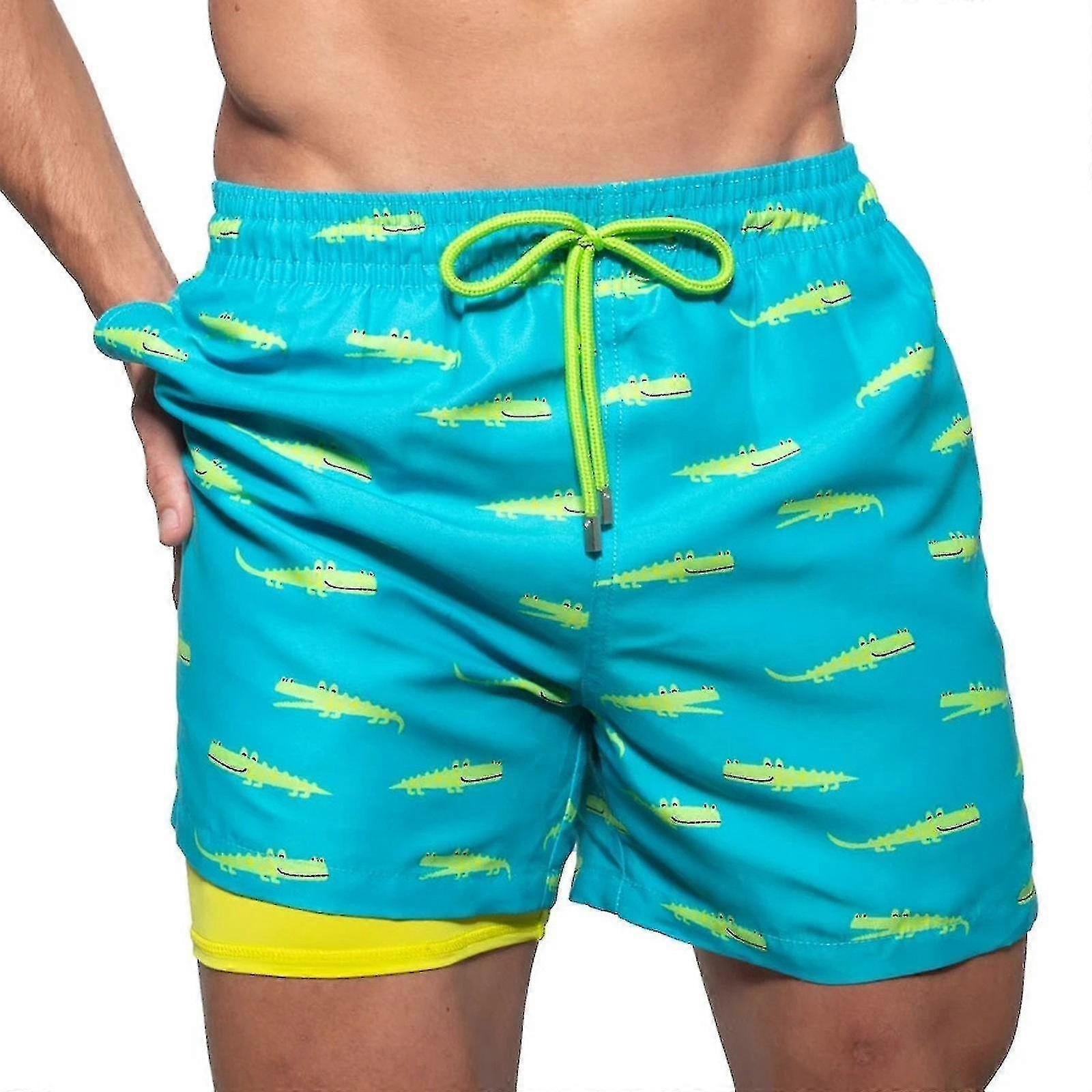 Mens Swim Trunks With Compression Liner