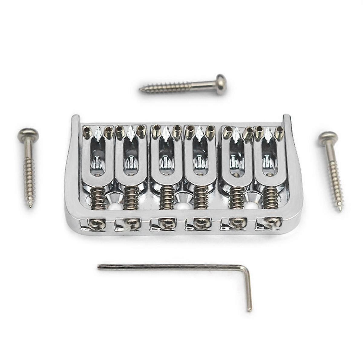 6-String Guitar Fixed Bridge 72.8 Fixed Bridge Body Fittings Alloy Drawing Plate String Bridge Chro