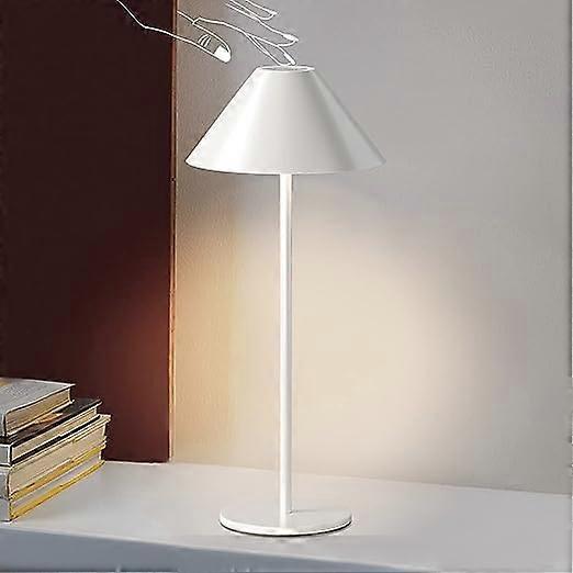 Lampe de table sans fil rechargeable, étanche IP54, réglable en continu de 1 à 100 % de luminosité, lampe à piles 240LM dimmable, batterie certifiée 4000mAh