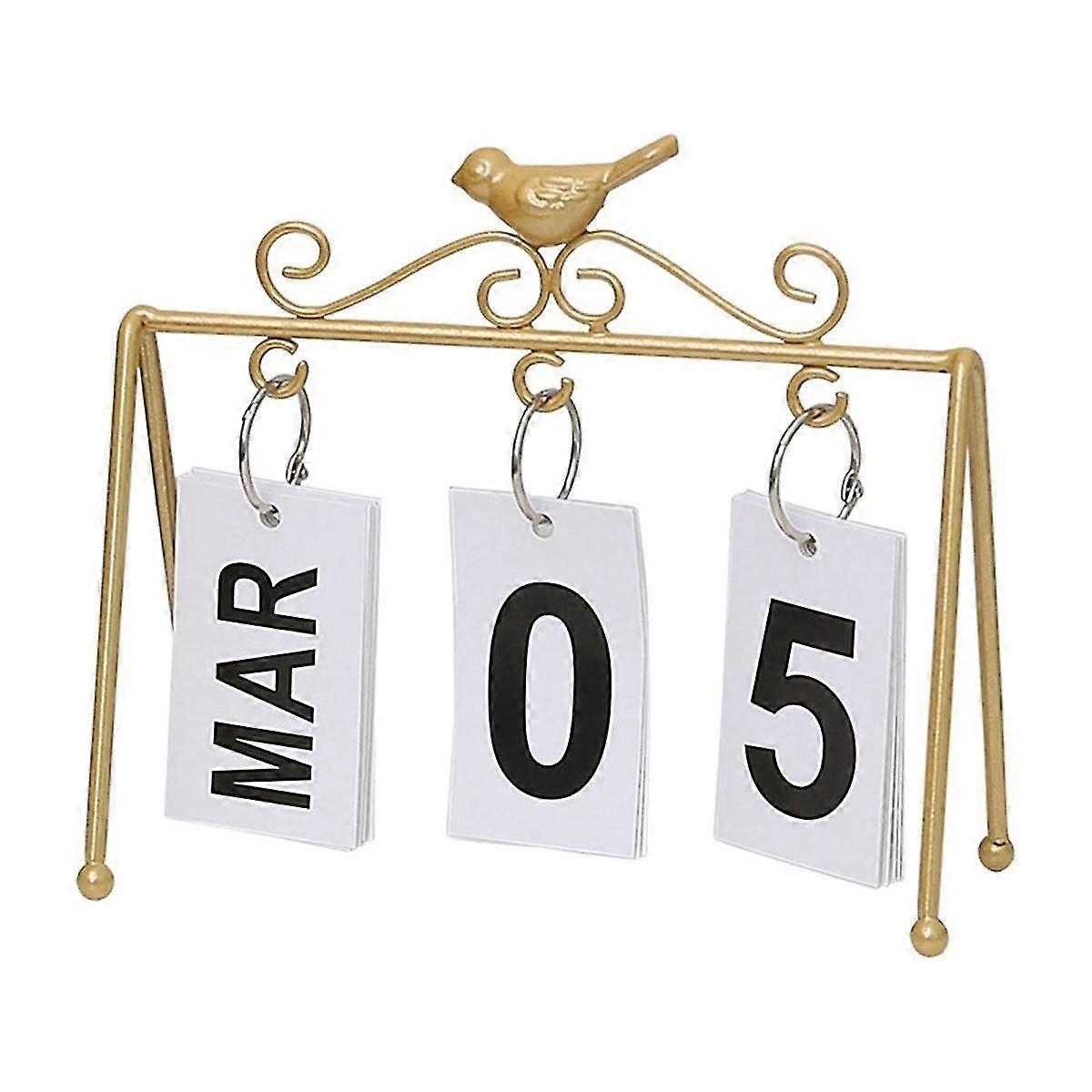 Bird Calendar Decor Office Calendar Standing Calendar Daily Desktop Calendar Desk Calendar Table Ca