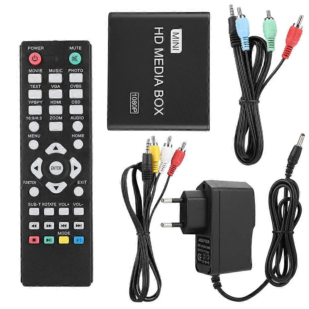 K8 1080P Mini Network Video Player HDMI HD Output Decoder Hard Disk Player EU 100-240V