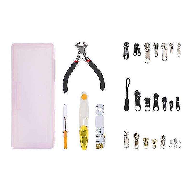 1 Set Universal Instant Fix Zip Puller Slider Replacement Set With Install Tool
