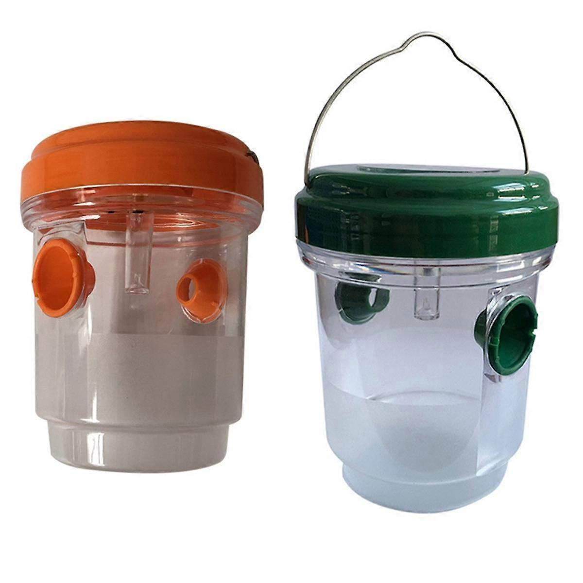 Wasp Trap - Hanging Design, Solar LED Light to Capture Flying Insects Insect Trap to