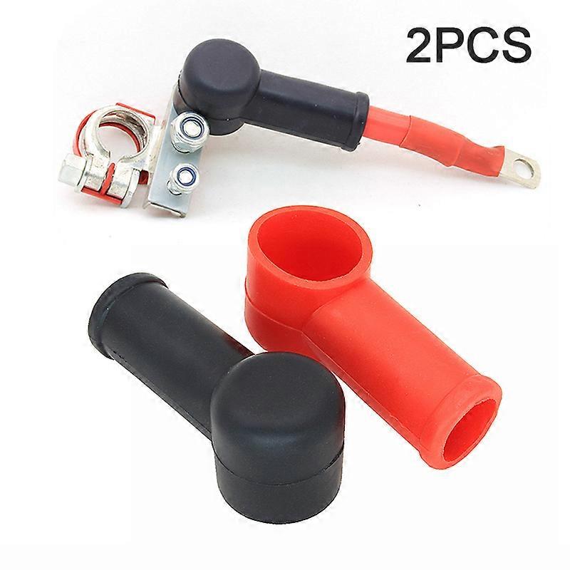 2 Pcs Gummi Auto Motorräder Batterie Negative Positive Terminal Abdeckung Kappe Boot Isolierende Schutz Ersatz Batterien