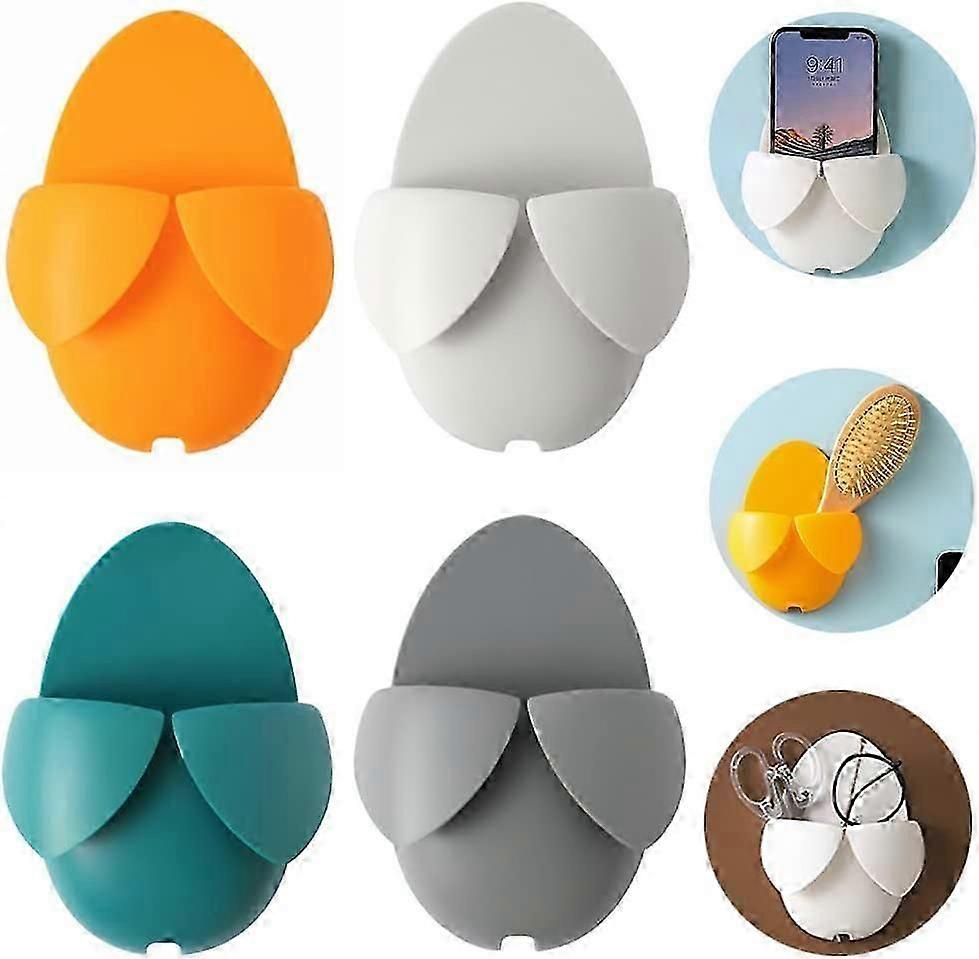Wall Mounted Self Adhesive Phone Holder Charging Stand Set (4 pieces)