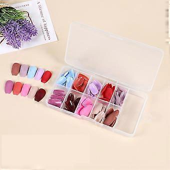 12 Boxes Mixed Color Fake Nails Non-toxic Odorless Not Easy To Fade Nails  EC-03