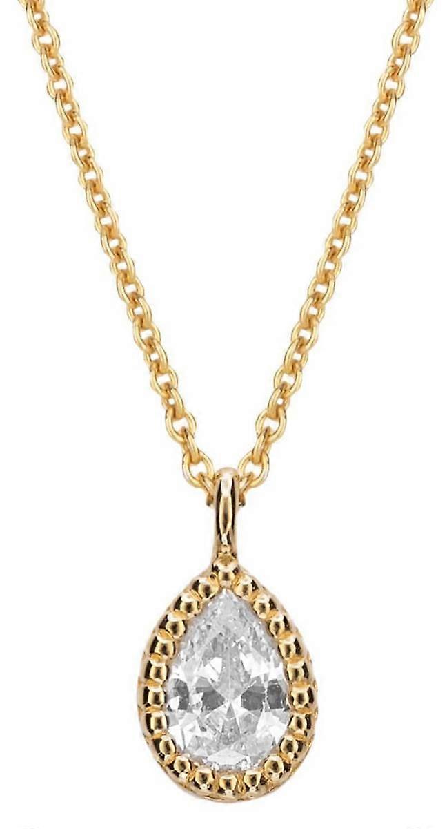Beginnings Teardrop Gemstone Necklace - Gold