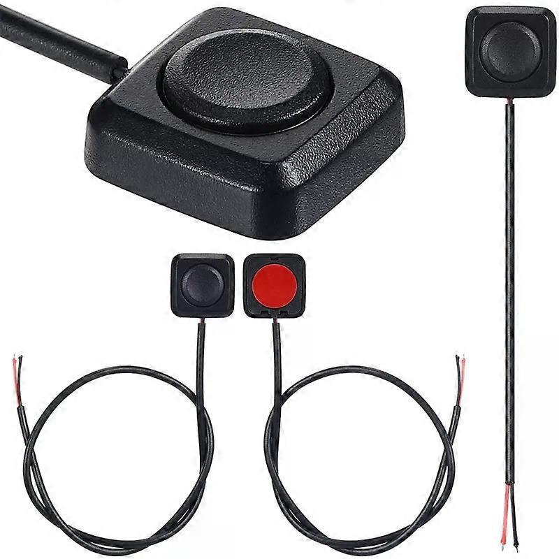 4 PCS Momentary Push Button On Off Switch Black Plastic Momentary Switch 12V 24V Surface Mount Mini Button Switch