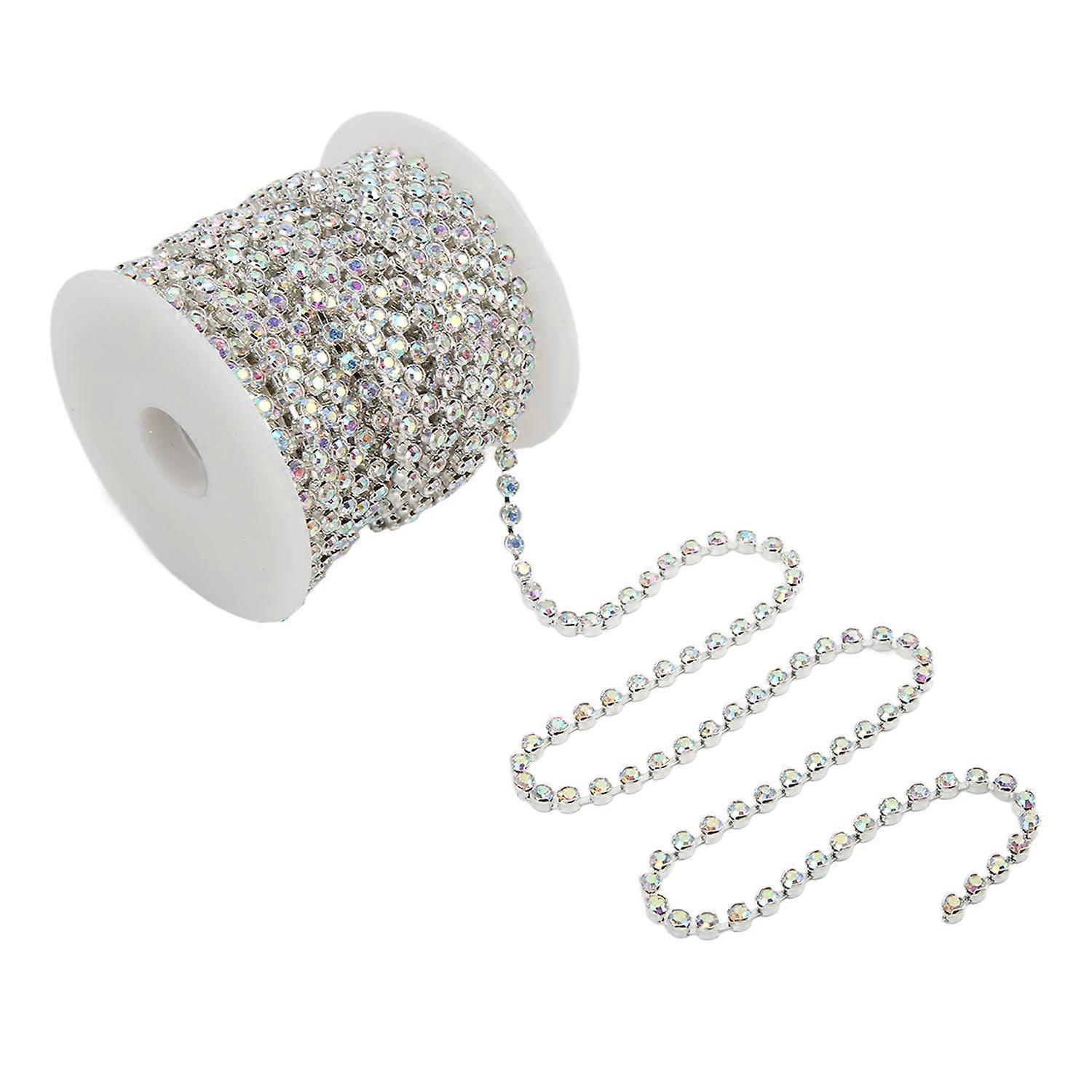 Acabamento em strass 10 jardas, resistente à oxidação, superfície brilhante, resistente, durável, design requintado, amplamente utilizado
