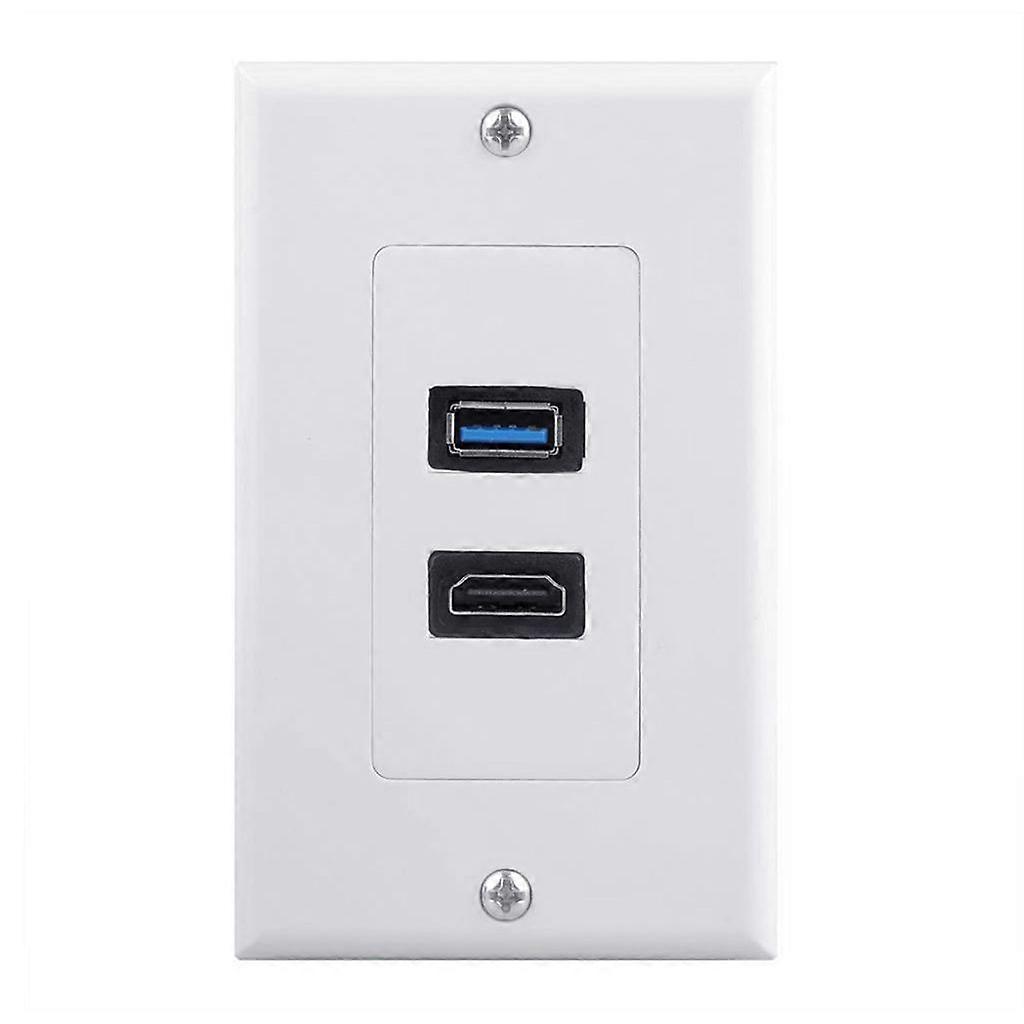 Multimedia HDMIs USB Wall Plate For Enhances Flexibility Cable Mount Socket