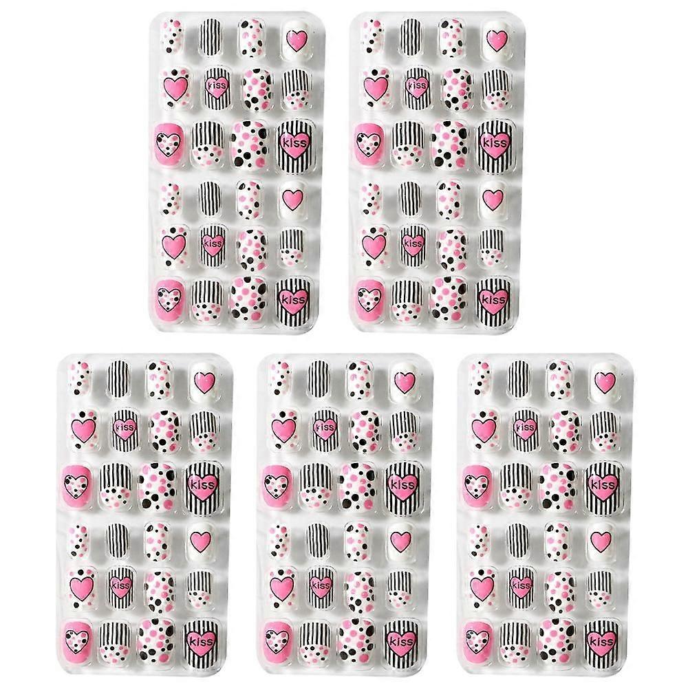 5PCS Wearing Nail Pieces Finished Nail Art Children's Patch-11make up