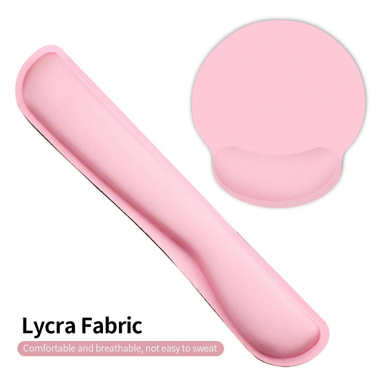 Memory Foam Keyboard Wrist Rest Mouse Pad Set Keyboard Mouse Wrist Pads with  Fabric Anti-slip Rubber Base Grey