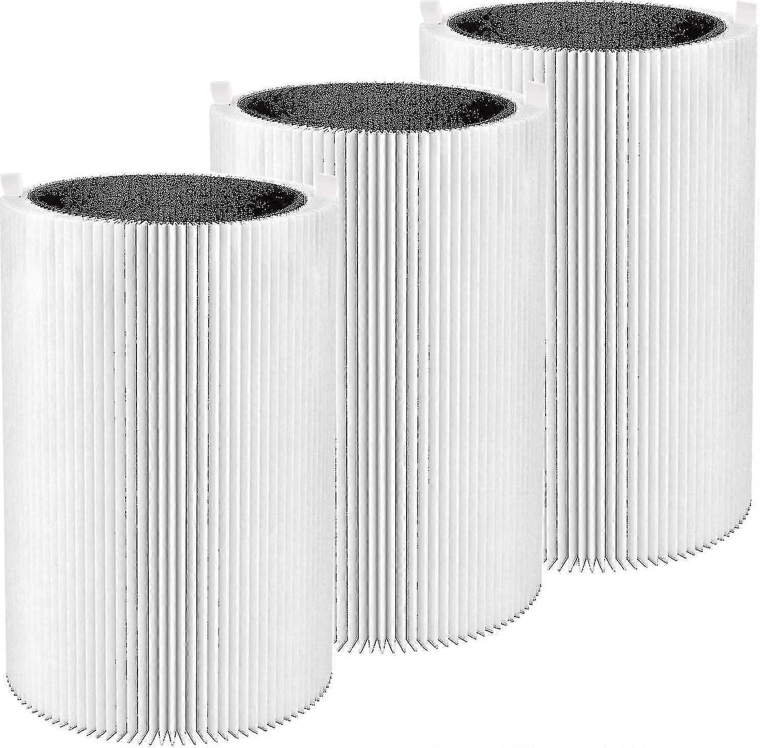 3 Pack Blue Pure 411 Replacement Compatible With Blueair Blue Pure 411 Genuine, 411+, 411 Auto And Mini Air Purifier, Package Include 3 Pack 3-in-1 He