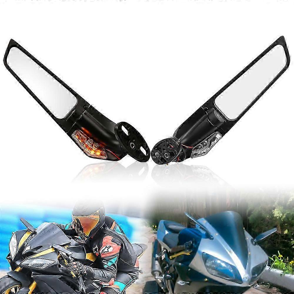 For Suzuki Gsxr 600 750 1000 Gsx1300r Gsx650f Gsx-r Motorcycle Mirror Modified Wind Wing Adjustable Rotating Rearview Mirror Maxpower
