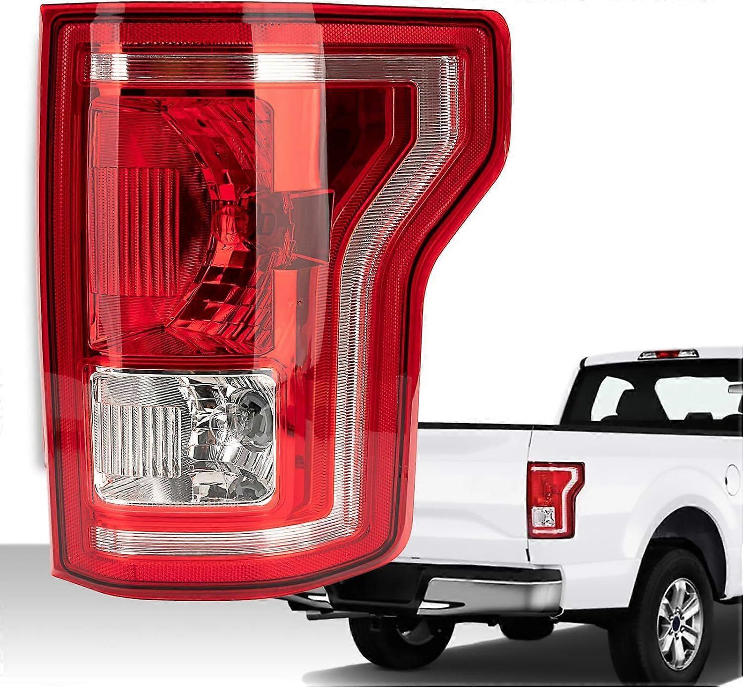 Right Passenger Side Brake Tail Light Rear Lamp with Bulb and Harness Compatible With 2018 2019 2020 Ford F150 Replace# JL3Z-13404-H