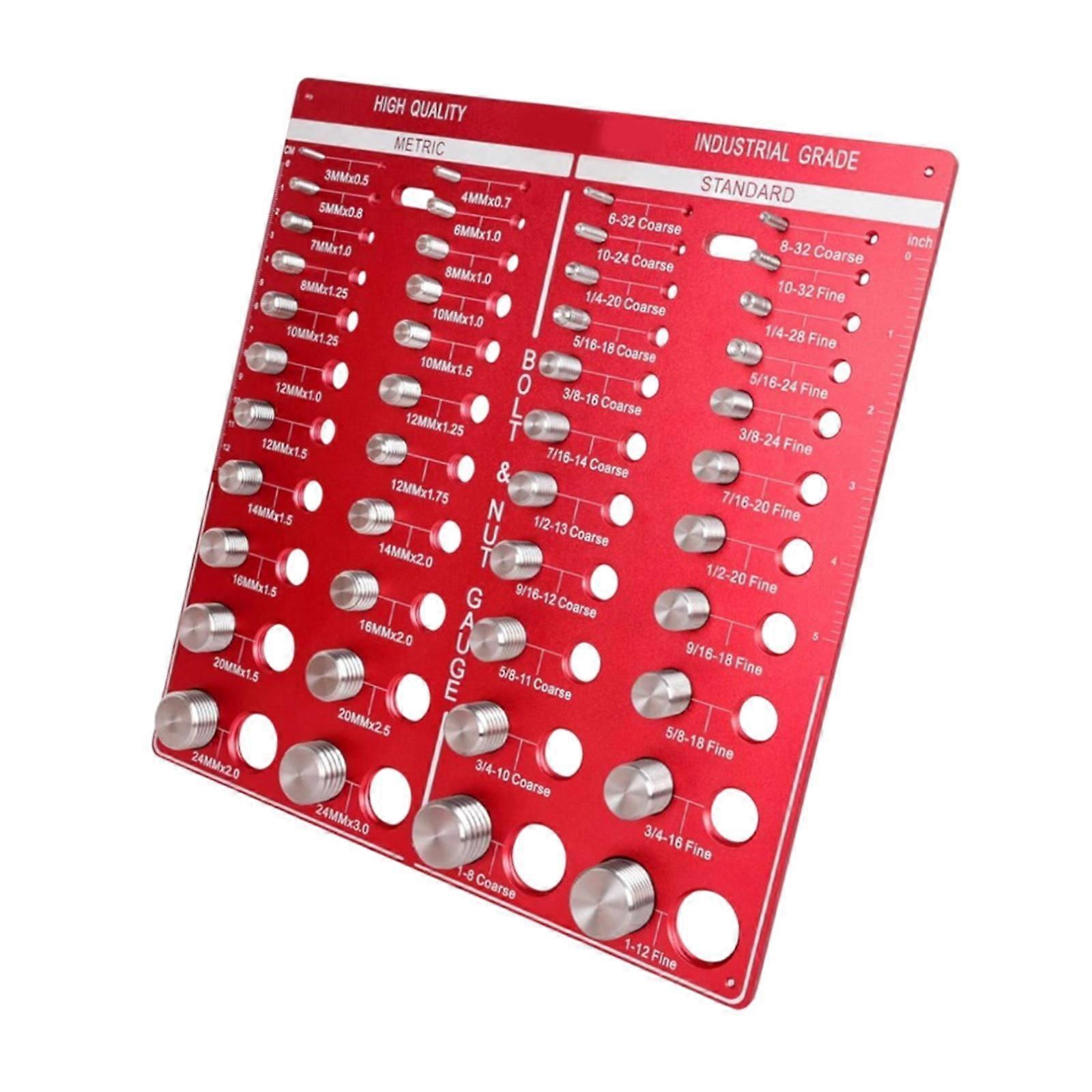 44 Nut and Bolt Thread Checker Wall Mountable Professional inch and cm Ruler