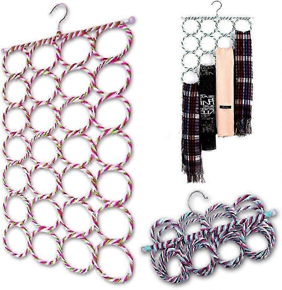 Porte-écharpe avec anneaux, cintre, porte-ceinture, porte-cravate, porte-écharpe pliable, utilisation dans l’écharpe, ceinture.