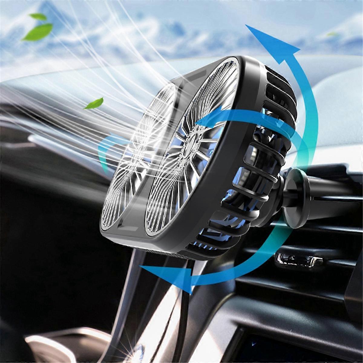 USB Car Air Outlet Dashboard Mini Fan 5V Auto Ventilation Fan