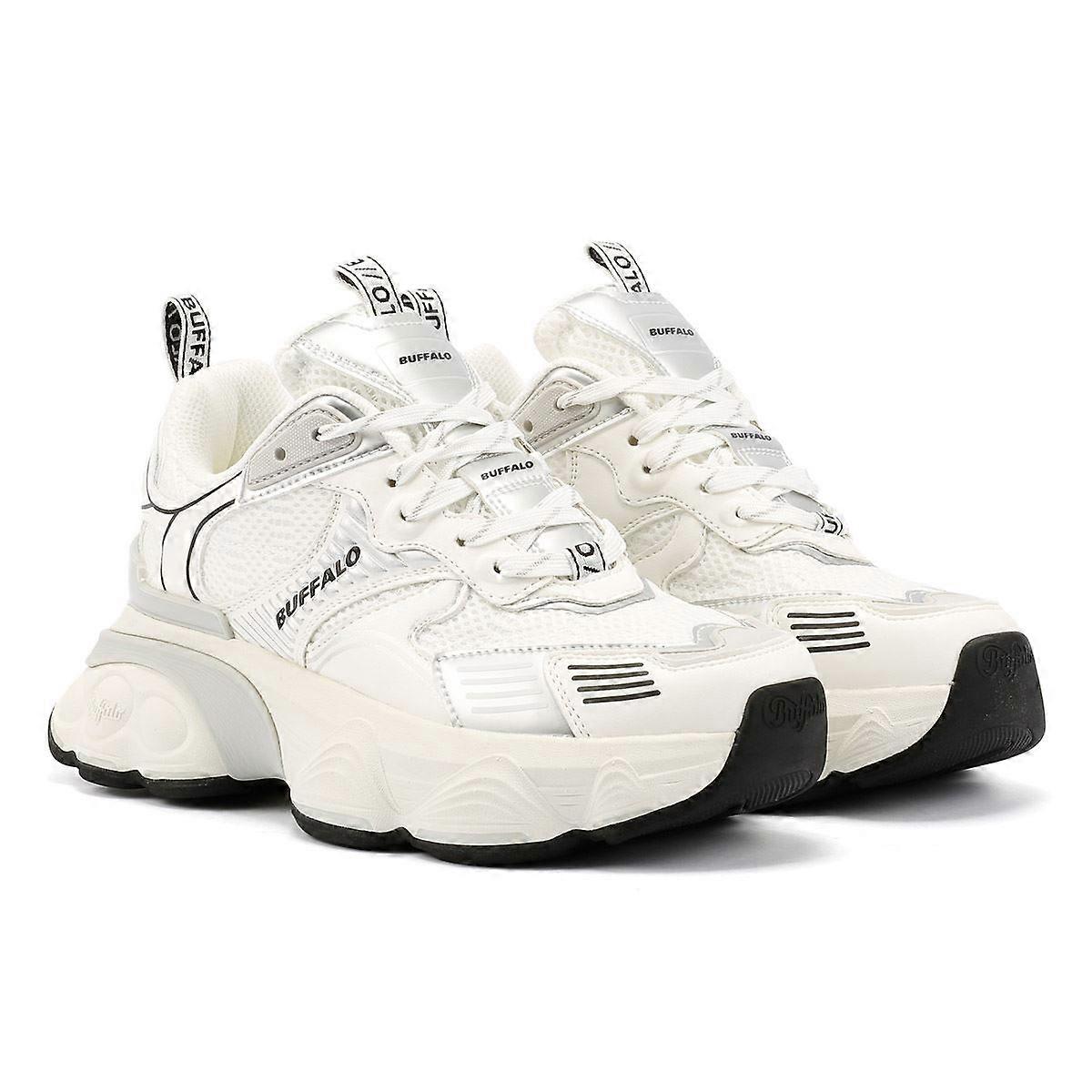 Buffalo Truck Women's White/Silver Trainers