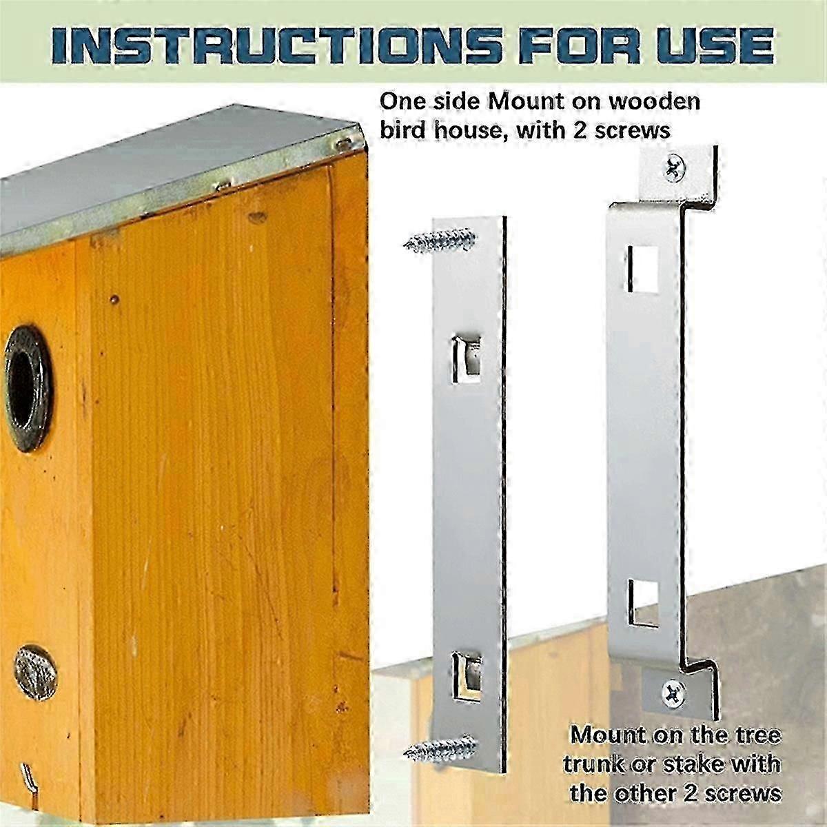 2Sets Bird House Hanger Bracket Stable Rust Proof Galvanized Steel Bird House Mounting Bracket compatible with